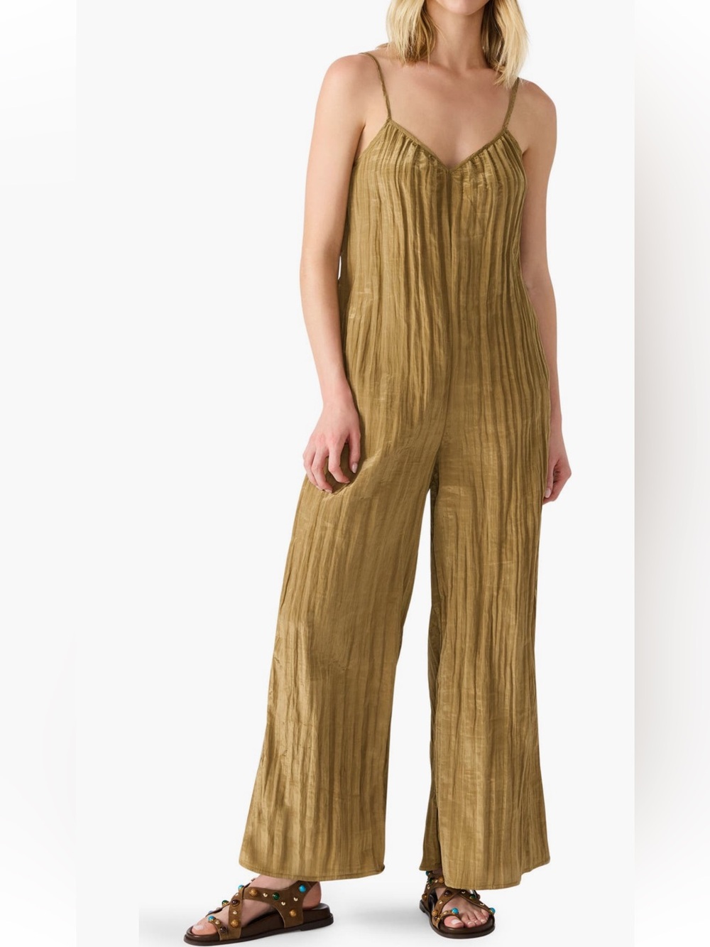 Steve Madden Desdemona Crinkled Jumpsuit SZ-Small New